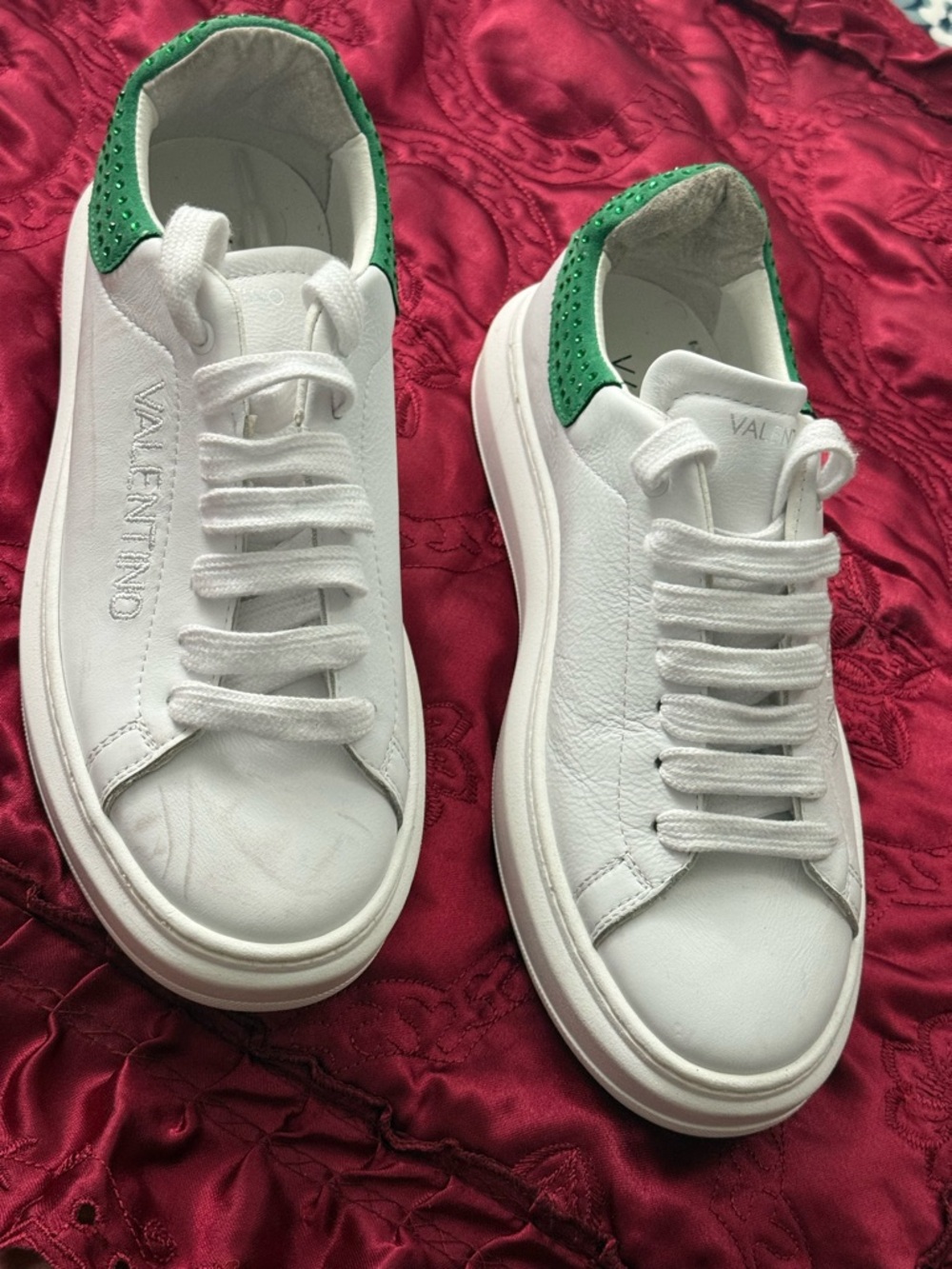 Valentino By Mario Valentino Fresia Green Size 10 Sneaker$499